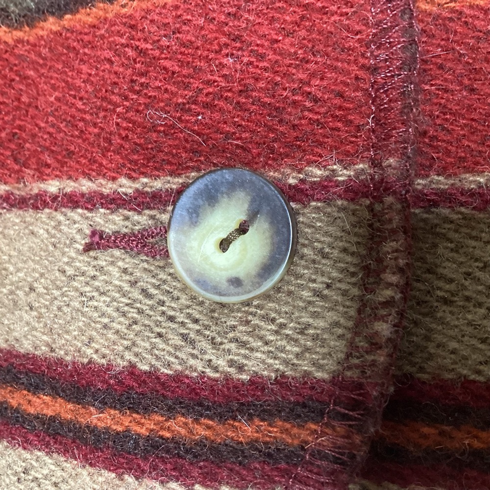 Eddie Bauer Wool Blanket Vest Striped USA Sm - Picture 5 of 9